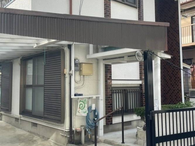 雨風の影響を受けやすい車庫の補修<br>@福岡市博多区リフォームのリフォーム